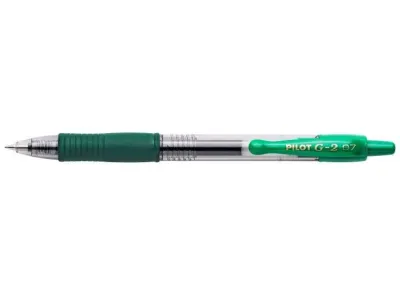 Pilot Boligrafo De Gel G2 Rollerball Retractil - Recargable - Punta De Bola Redonda 0.7Mm - Trazo 0.32Mm - Grip Ergonomico - Color Verde
