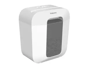 Fellowes LX25 Destructora de Papel Manual P-4, Corte en Partículas, 6 Hojas, 11.5L, Blanco