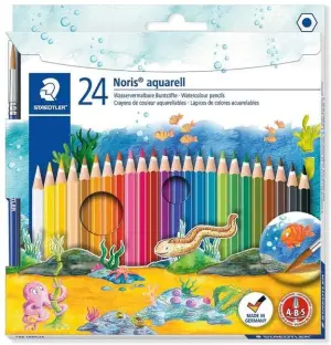 Staedtler Lápices De Colores Noris Aquarell Con Pincel Surtidos En Estuche 24 Ud