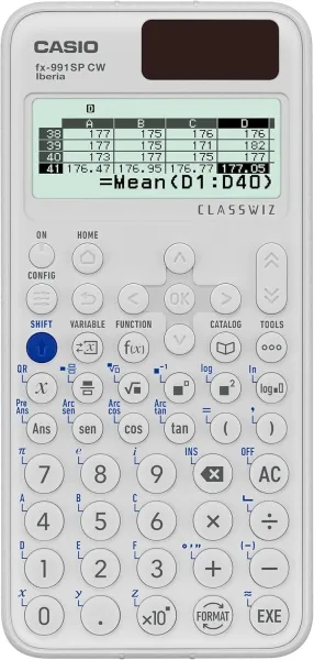 Casio Calculadora Científica FX-991SPCW 15 Y 10+2 Dígitos 576 Funciones Negro/Blanco