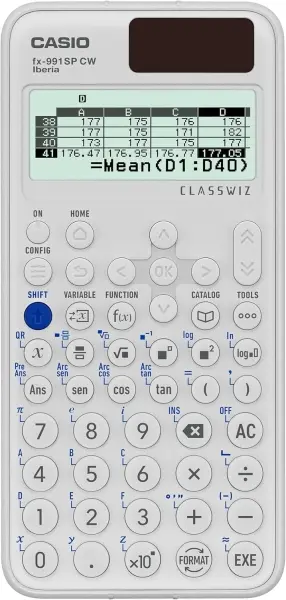 Casio Calculadora Científica FX-991SPCW 15 Y 10+2 Dígitos 576 Funciones Negro/Blanco