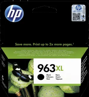 HP Cartucho de Tinta Negro Nº 963XL para OfficeJet Pro 9010, 9012, 9014, 9015, 9016, 9019, 9020, 9022, 9025