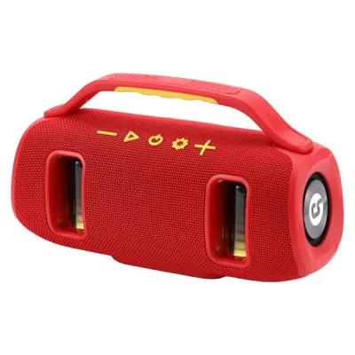 Coolsound BraveBox Altavoz Bluetooth TWS 15W, RGB, USB, MicroSD, Manos Libres, Rojo