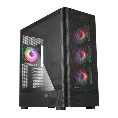 Abysm Danube Sava H500 II Caja Torre ATX/ITX/Micro ATX con Lateral de Cristal Templado y 4 Ventiladores ARGB
