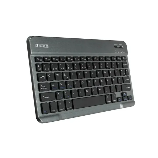 Subblim Teclado Ultrafino Smart Bt - Diseño Compacto Y Elegante - Teclas De Alta Precisión - Batería Li-Ion Recargable - Ahorro De Energía - Conexión Bluetooth 30 - Color Gris