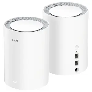Cudy AX3000 Pack de 2 Sistemas WiFi 6 Mesh Dual Band 2.5G con 5 Antenas Internas