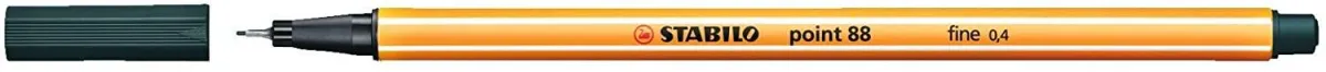 Stabilo Point 88 Rotulador De Punta Fina De Fibra - Trazo De 0.4 Mm - Tinta Con Base De Agua - Color Verde Oliva