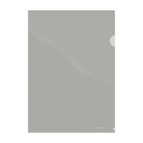 Dohe Dossier Uñero Premium Tamaño A4 - 210X297Mm - Fabricado En Polipropileno Translucido De 180 Micras - Color Gris