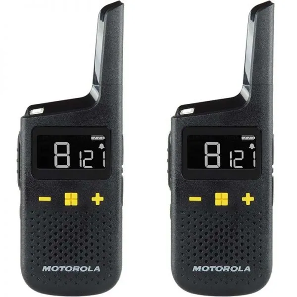 Motorola Xt185 Pack 2 Walkie Talkies - 16 Canales Pmr446 + 121 Codigos - Alcance De Hasta 8Km - Autonomia Hasta 24H