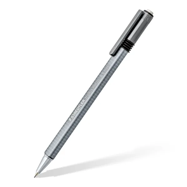 Staedtler Triplus Micro 774 Portaminas 0.5Mm - Diseño Triangular Ergonomico - Punta De Metal Retractil - Goma De Borrar Extralarga