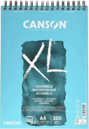 Canson Bloc Acuarela Aquarelle Fino XL Espiral 30 Hojas 300gr 21x29,7cm