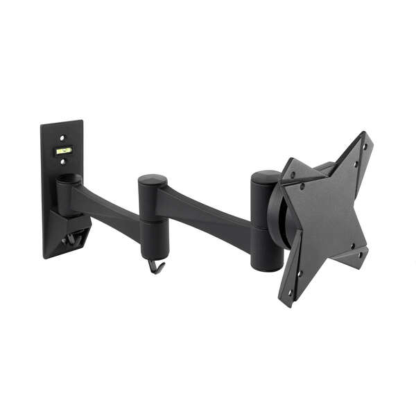 Tooq Soporte De Pared Con Brazo Articulado Para Tv De 13"-27" - Giratorio E Inclinable - Gestion De Cables - Peso Max 15Kg - Vesa 100X100Mm - Color Negro