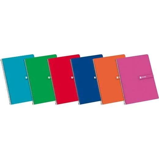 Enri Cuaderno Espiral Folio T/ Dura 80H Doble Pauta 3Mm 60Gr  Colores Surtidos