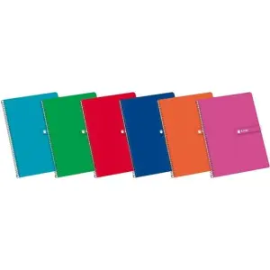 Enri Cuaderno Espiral Folio T/Dura 80H Doble Pauta 3mm 60gr Colores Surtidos