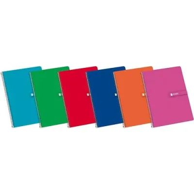 Enri Cuaderno Espiral Folio T/Dura 80H Doble Pauta 3mm 60gr Colores Surtidos