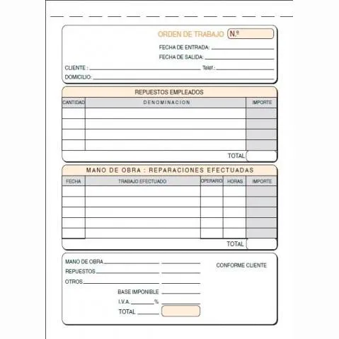 Loan Talonario Informe De Trabajo Cuarto Natural Duplicado Autocopia