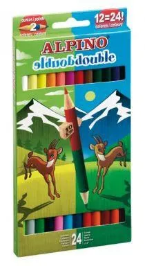 Alpino Lápices De Colores Doble Punta 177mm Estuche 12 Unidades Surtidos