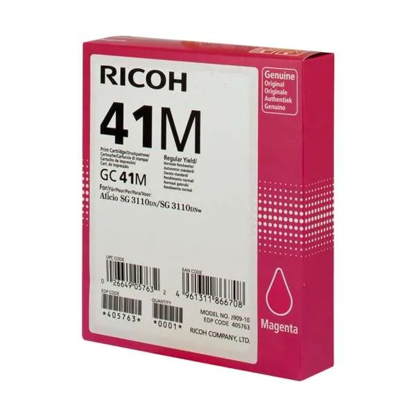 Ricoh Gc41 Magenta Cartucho De Gel Original - 405763