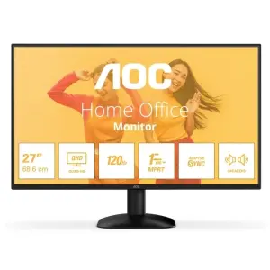 AOC Monitor 27" QHD 2560x1440 IPS 120Hz 4ms DP HDMI VESA 100x100 Negro