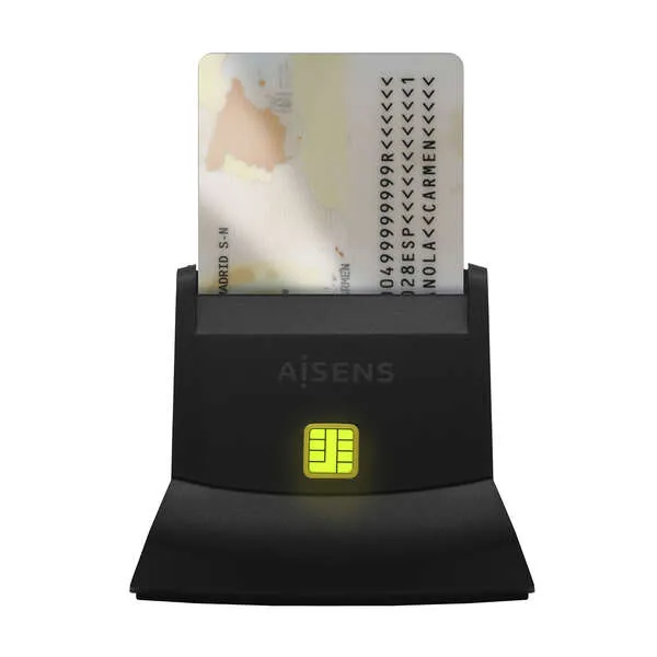 Aisens Lector De Tarjeta Inteligente Dni - Color Negro