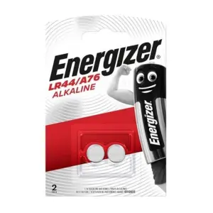 Energizer Pila Botón LR44 Alcalinas 1.5V Blister de 2 Unidades