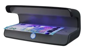 Safescan 75 LED Detector de Billetes Falsos UV - Reflector Integrado - Apto para Pasaportes, Documentos de Identificacion y Tarjetas de Credito