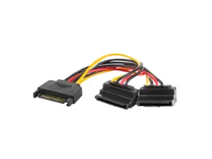 Lanberg Cable SATA 0,15 m 2 x SATA 15 Pines Negro, Rojo, Amarillo