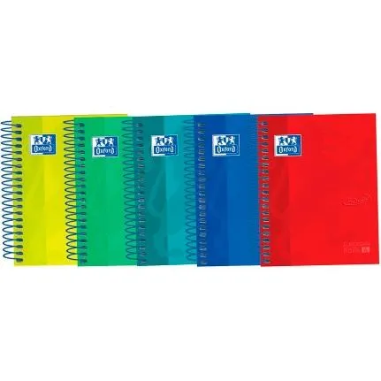 Oxford Cuaderno Touch Europeanbook 4 Microperforado 120H 8º 5X5Mm Tapa Extradura C/Surtidos Vivos