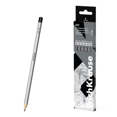 ErichKrause Art Pack de 6 Lápices de Grafito Surtidos 2H-4B Cuerpo Hexagonal