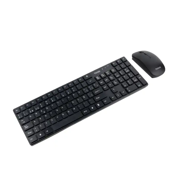 TooQ Teclado Y Ratón Inalámbricos Slim, Negro