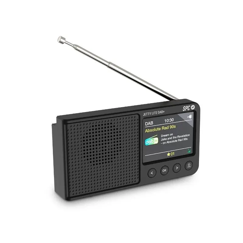 SPC Jetty Lite Radio Portátil DAB+ 2.4" TFT - Antena Telescópica - Bluetooth - Negro