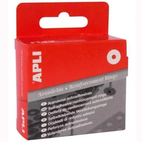 Apli Arandelas De Refuerzo 13Mm Autoadhesivas Caja 200 Ud Translúcidas