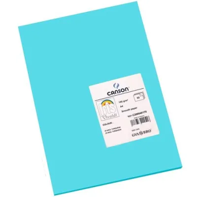 Iris Cartulina 210X297Mm 185Gr Azul Turquesa -50U-