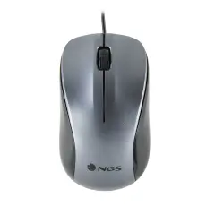Mouse NGS Crew Gray con Cable de 1200 DPI - Precisión y Estilo