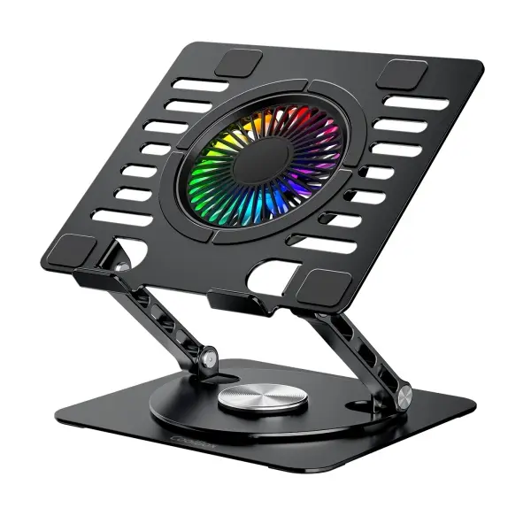 Coolbox Coolair 1V RGB Base de Refrigeración para Portátiles Hasta 17" con Ventilador de 110mm Negro
