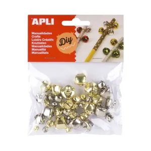 Apli Pack de 40 Cascables Surtidos Ø 8mm a Ø 18mm en Colores Oro y Plata
