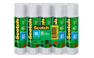 Scotch Pack de 5 Pegamentos en Barra Adhesivo Sólido 21gr Transparente