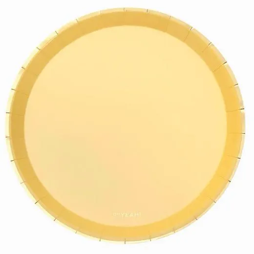 Oh Yeah Plato Llano Metlaizado Ø20.5Cm Amarillo Pastel Pack 8U