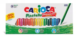 Carioca Pack de 30 Plasticeras Extra Limpias, Colores Brillantes y Lavables