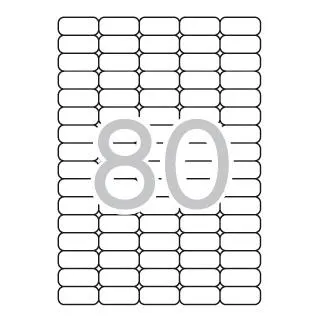 Apli Etiquetas Adhesivas 35,6X16,9Mm A4 Inkjet/Láser C/Romos 80 X 25H Blanco