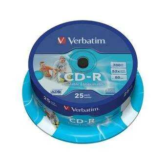 Verbatim Cd-R Printables 52X 700Mb (Tarrina 25 Uds)