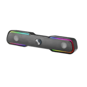 Mars Gaming Barra De Sonido Bluetooth MSBX Black 10W RMS Con Iluminación RGB Dinámica