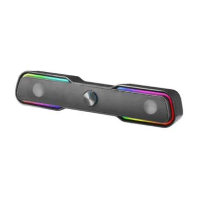 Mars Gaming Barra De Sonido Bluetooth MSBX Black 10W RMS Con Iluminación RGB Dinámica