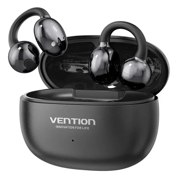 Vention A11 Clip-On Auriculares Intraurales Inalambricos - Bluetooth 6.0 - Alcance 10M - Estuche Con Bateria De 400Mah - Color Negro