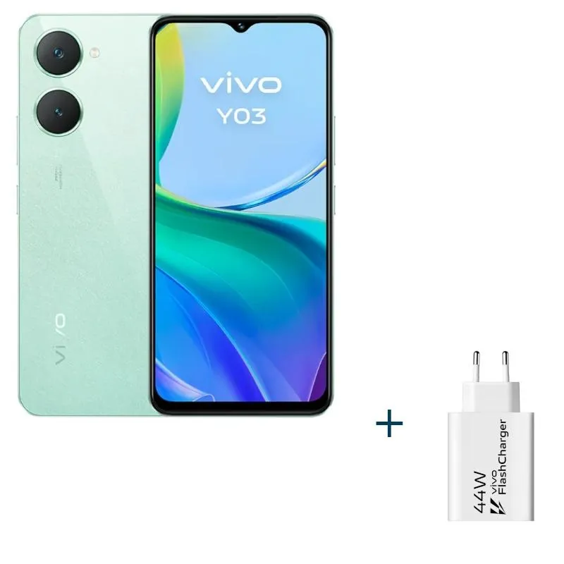 Vivo Y03 6.56" 4Gb(+4) 128Gb Green + Cargador 44W
