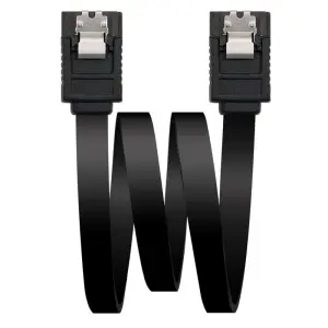 Nanocable Cable de Datos SATA III 6Gbps con Anclajes 0.50m Negro