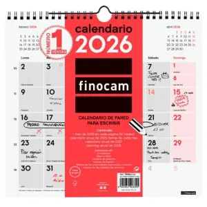 Finocam Calendario De Pared Para Escribir 265X245mm Neutro 2026