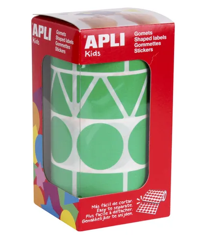 Apli Gomets Figuras Surtidas Rollo Verde XL