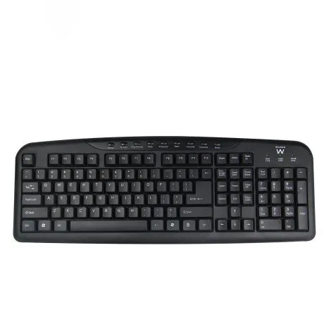 Ewent Teclado con Cable USB - Disposicion Portuguesa QWERTY PT - Plastico ABS - Teclas Silenciosas - Cable de 1.2m - Color Negro