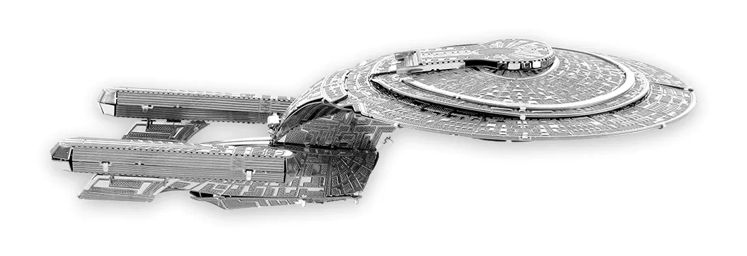 MAQUETA 3D METAL FASCINATIONS STAR TREK U.S.S. ENTERPRISE MONTAJE SIN PEGAMENTO NI SOLDADURA 